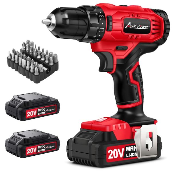 【並行輸入品】AVID POWER Cordless Drill Set 20V Power Dri...