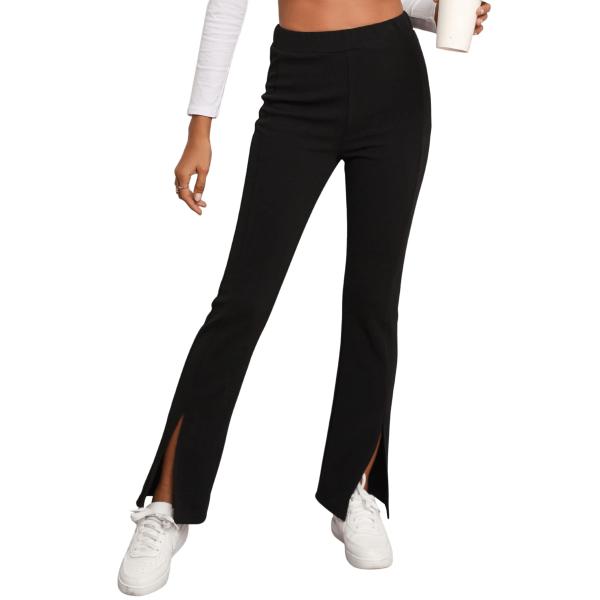 【並行輸入品】SweatyRocks Women's High Waist Slit Hem Pan...