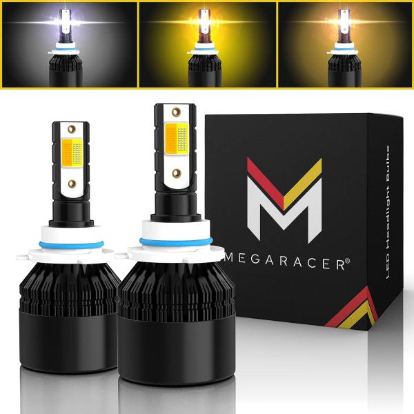 【並行輸入品】Mega Racer 9006/HB4 LEDヘッドライト電球 - 3色変化ライト 6...