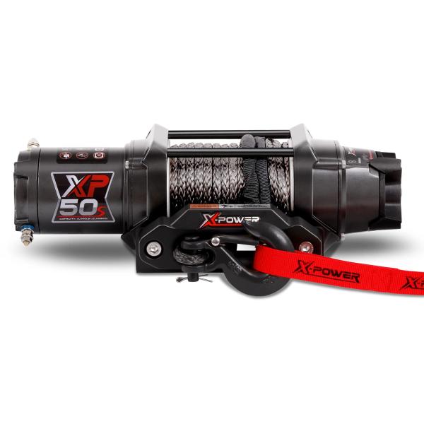 【並行輸入品】X POWER 12V DC電動ウインチ 合成ロープ付き 直径1/4インチ x 長さ5...