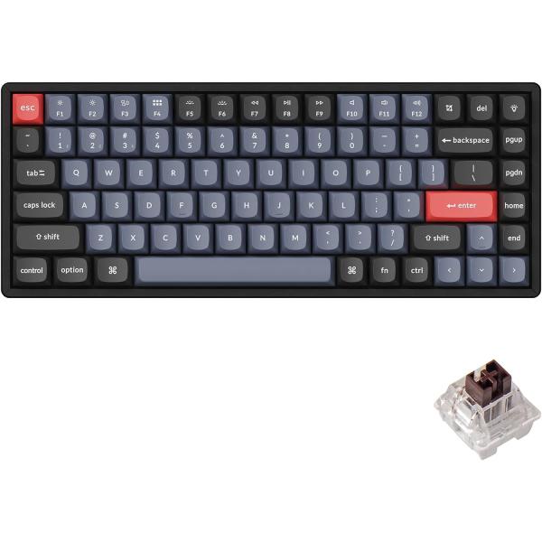 Keychron K2 Pro ワイヤレス&amp;有線 RGB カスタムメカニカルキーボード ホットスワッ...