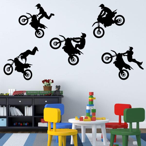 Dirt Bike Stickers Wall Decal Motocross Stickers P...
