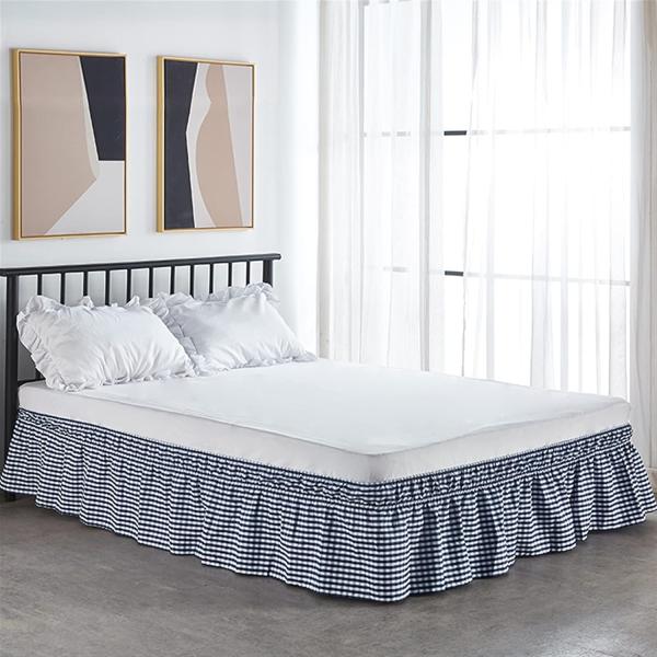 【並行輸入品】Liveinu Three Sides Wrap Around Ruffled Bed...