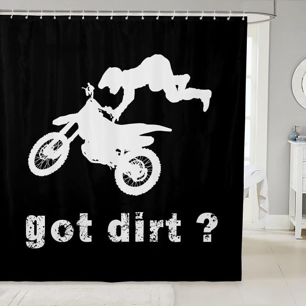 Feelyou Cool Dirt Bike Fabric Shower Curtains Moto...