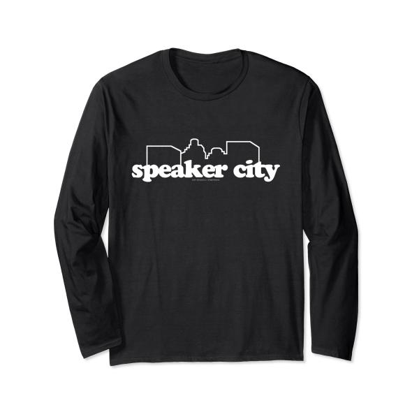 Old School Speaker City Logo Long Sleeve T Shirt 並...