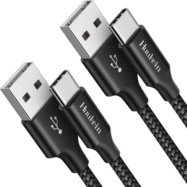 [2M+2M] USB C Charger Cable, Huukein Braided 2M Fa...