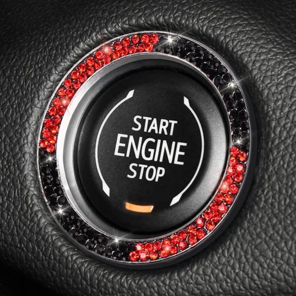 【並行輸入品】ToBeQueen Red and Black Bling Push Button S...