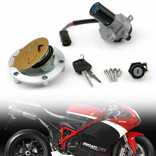 【並行輸入品】Ignition Switch Seat Gas Cap Cover Lock Key...