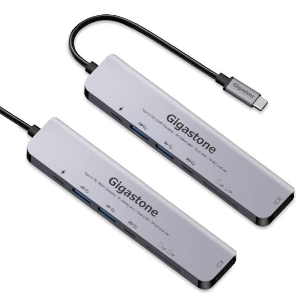 【 USB C ハブ 2パック】Gigastone 7 in 1 USB ハブ アダプタ Type ...