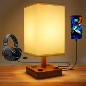 Lexenic Solid Wood LED Bedside Lamp with White Noise Machine,Nig 並行輸入品｜import-tabaido