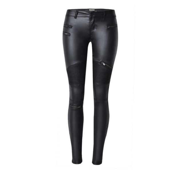 【並行輸入品】Faringoto Low Rise Pu Leather Pants Women's...