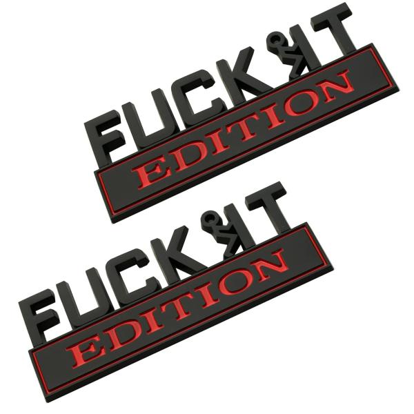 【並行輸入品】2pcs Fuck IT Edition Emblems Decal Badge 3D...