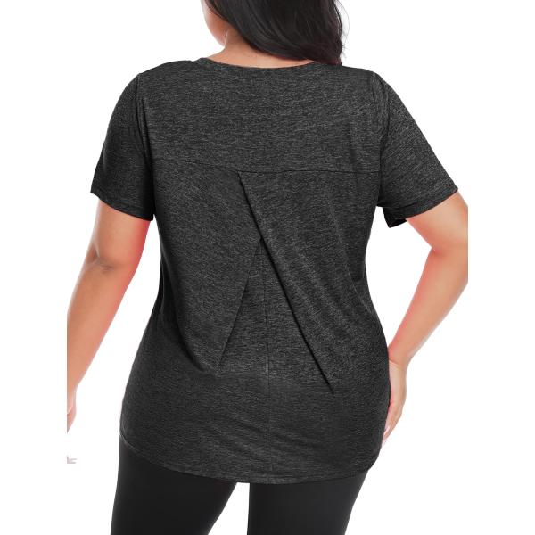 FOREYOND Women&apos;s Plus Size Short Sleeve Sport Tee ...