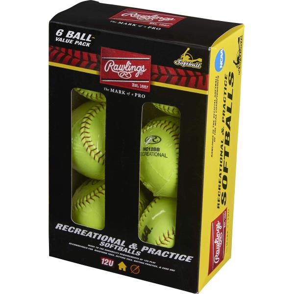 Rawlings | NC12BB ファストピッチソフトボール | 12インチ | 6個 Rawli...