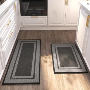 Montvoo Kitchen Rugs Rubber Non Slip Kitchen Rugs and Mats,Washa 並行輸入品｜import-tabaido