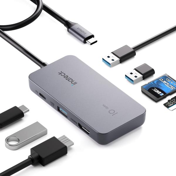 Inateck USB Cハブ 7ポート付き USB 3.2 Gen 2スピード 1.6フィートcm...