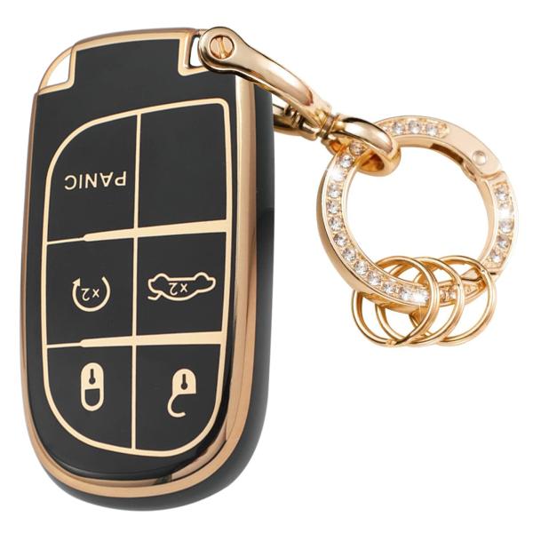 【並行輸入品】WSAuto キーフォブカバー ジープチェロキー グランドチェロキー レネゲード コン...