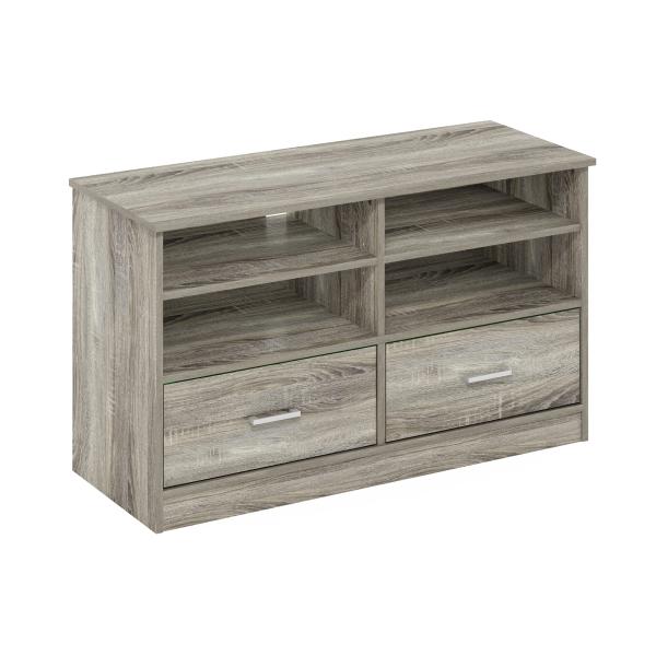 Furinno Jensen TV Stand with Drawer, French Oak, L...