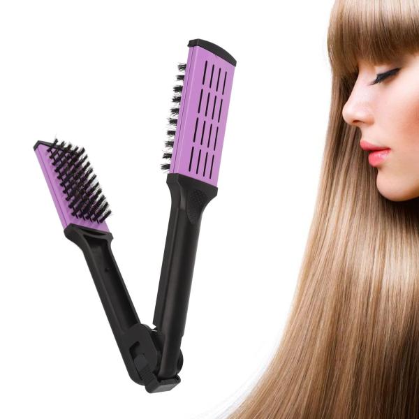 Bristle Clamp Hair Brush, Hair Straightening Comb,...