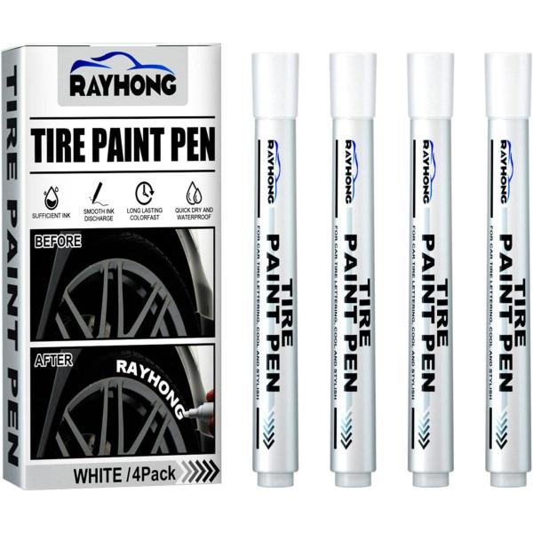Hulzogul 4pcs Premium Tire Marker Pens  White Tire...