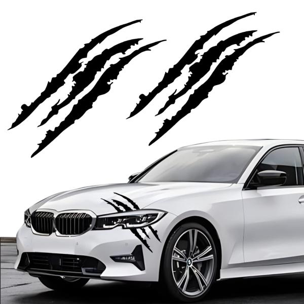 【並行輸入品】2PCS Claw Mark Decals for Cars,Headlight Ca...