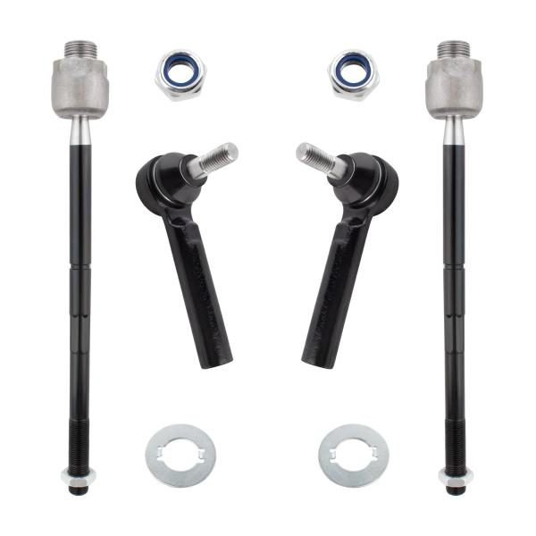 【並行輸入品】BOXI (4個セット) フロントインナーアウタータイロッドエンド キャデラックエスカ...