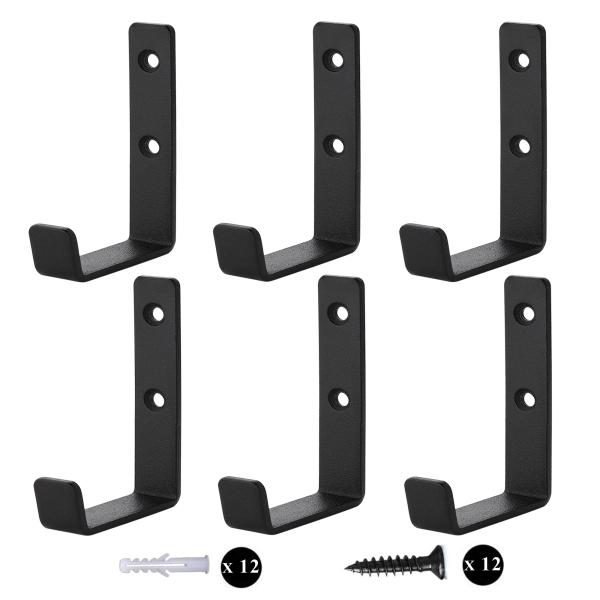 【並行輸入品】タオルフック 高耐久 ブラック 壁フック 超厚純金属 二重穴ネジ取り付け 脱げない 衣...