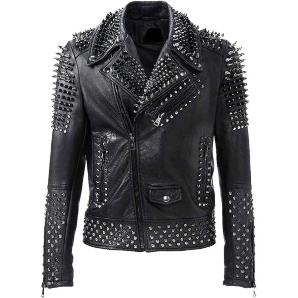 【並行輸入品】Mens Cafe Racer Studded Biker Punk Is Pride...