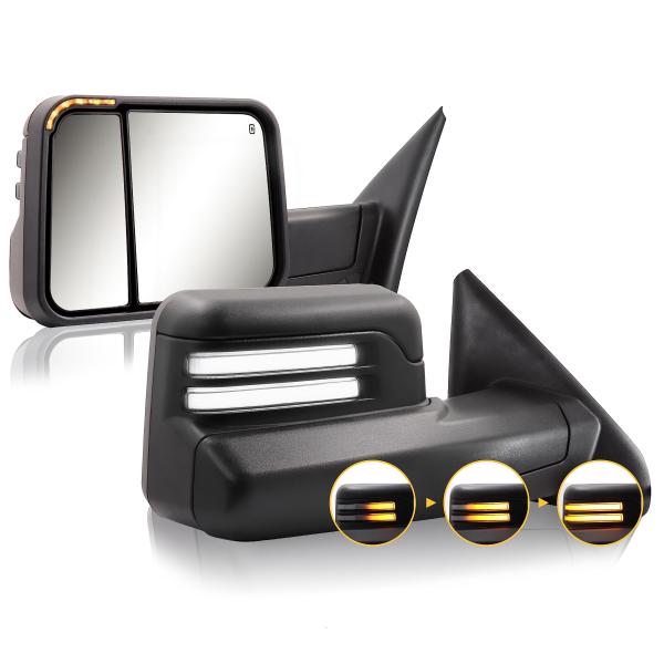 【並行輸入品】Sanooer ダイナミック牽引ミラー 2002 2008 ダッジ・ラム 1500 2...