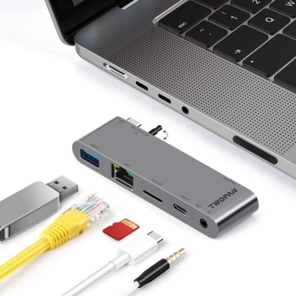 TWOPAN USB C ハブ MacBook Pro M2 Pro/Max 14/16インチ 5 ...