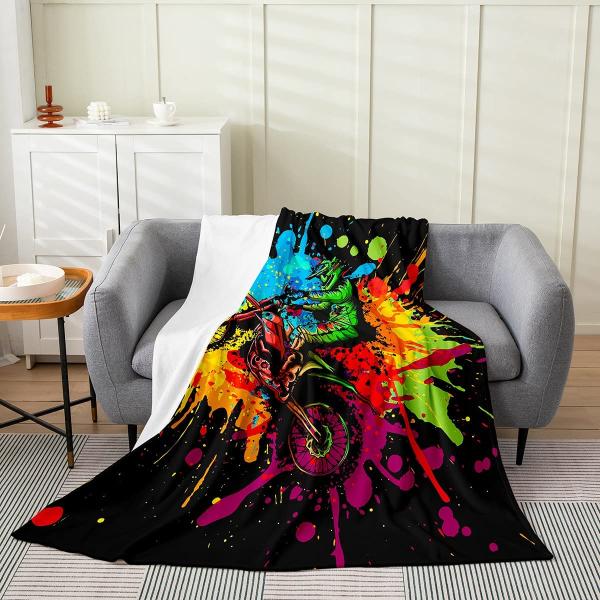 【並行輸入品】Erosebridal Dirt Bike Throw Blanket for Boy...
