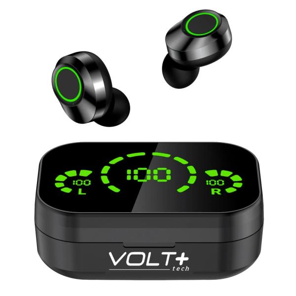 Volt Plus TECH Wireless V5.3 LED Pro Earbuds Compa...