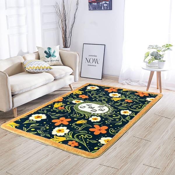 【並行輸入品】Modern Floral Area Rugs, Faux Wool Colorful...