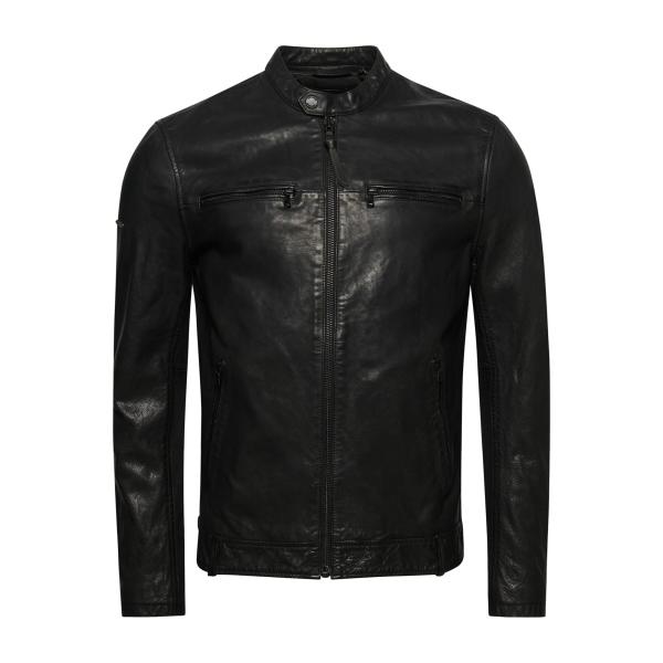 【並行輸入品】Superdry Mens Studios Leather Racer Jacket ...