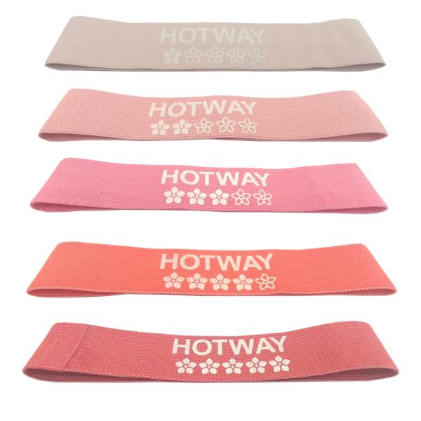 【並行輸入品】HOTWAY レジスタンスバンドセット   ノンスリップファブリックエクササイズバンド...