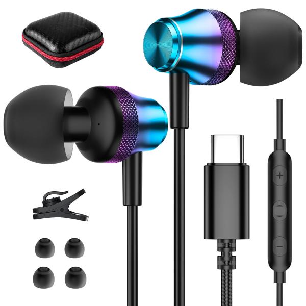 USB C Headphone, TITACUTE Wired Earbuds for Samsun...