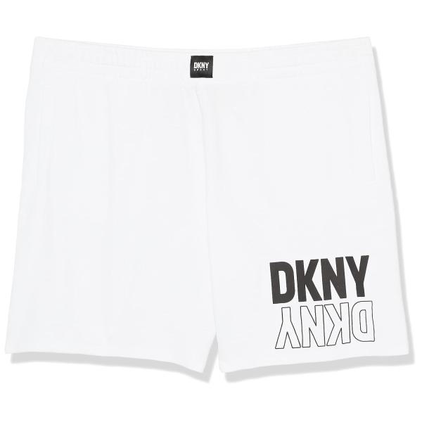 DKNY レディース アクティブポケットロゴショーツ, ホワイト, Medium DKNY Wome...