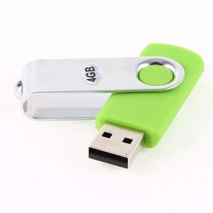 Qtqgoitem Rotatable Green Aluminum Clip 4GB Memory Stick U Disk  並行輸入品｜import-tabaido