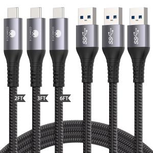 CONMDEX Android Auto USB C Cable (2ft+3ft+6ft), 10Gbps USB 3.1 G 並行輸入品