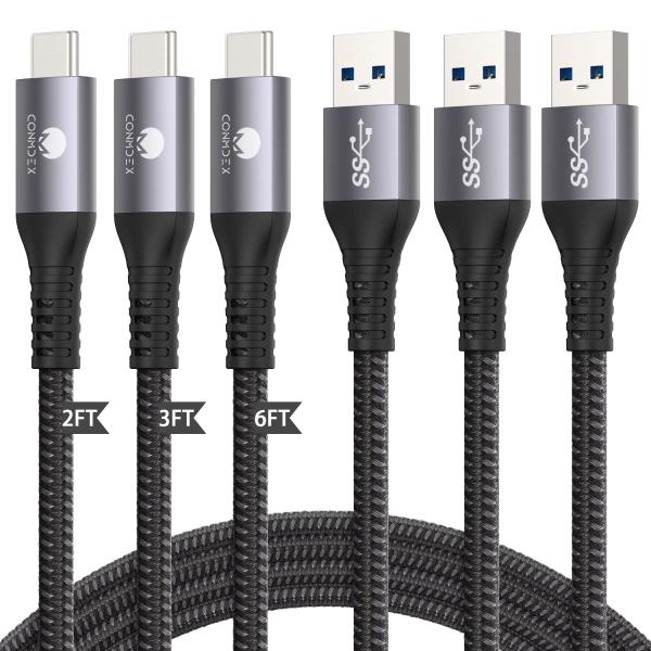 CONMDEX Android Auto USB C Cable (2ft+3ft+6ft), 10...