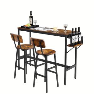 OGAOL Bar Table and Chair Set for 2, 3 Piece Dining Table Set w/ 並行輸入品｜import-tabaido