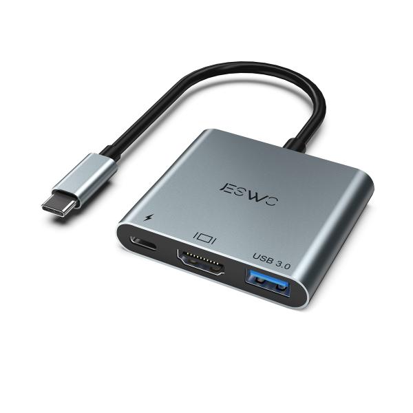 JESWO USB C デジタル AV マルチポートアダプター MacBook HDMIアダプター ...