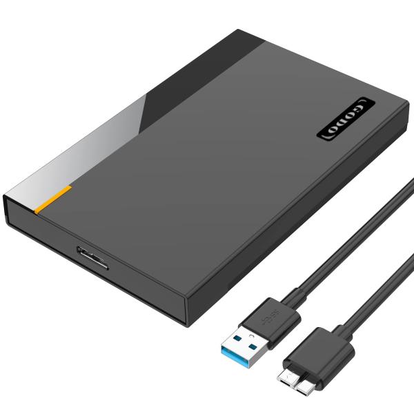 GODO 2.5インチ 外付けハードドライブ エンクロージャ ポータブル USB 3.0   SAT...