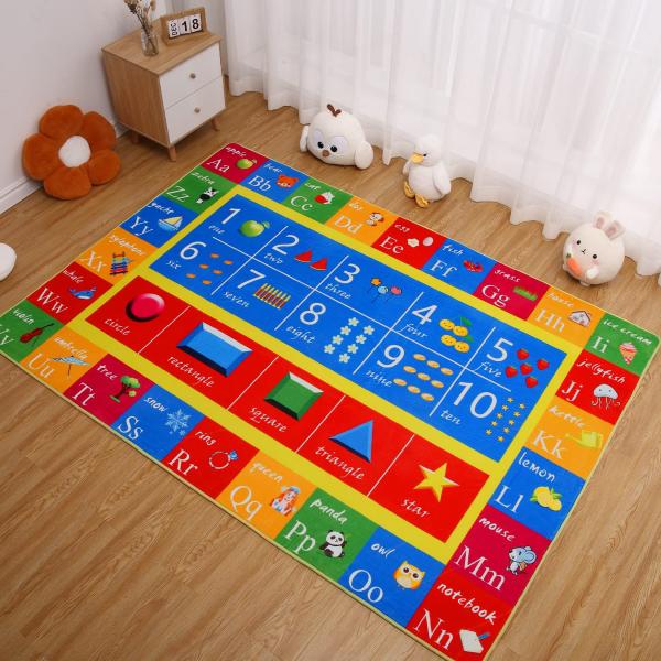 【並行輸入品】COZYLOOM ABC Educational Area Rug Kids Rugs...