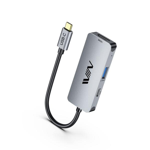 USB C to HDMI Adapter, IVIIN 3 in 1 USB Type C Hub...