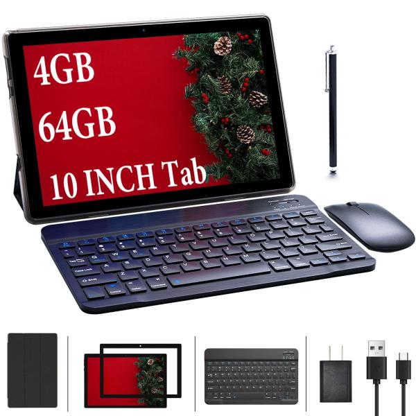 2 in 1 Tablet 10 Inch, Android 11.0 Tablet with Ke...