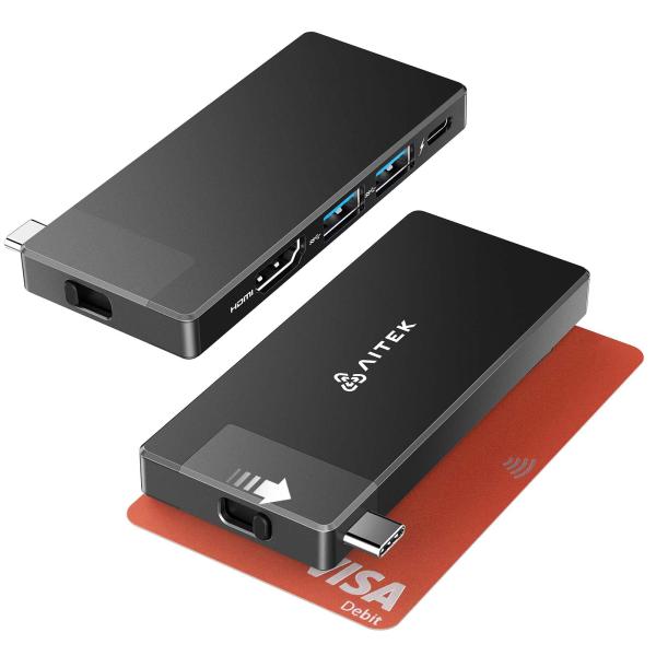 【並行輸入品】Aitek USB C HDMIハブ:5イン1 4K 60Hz ディスプレイ 格納式 ...