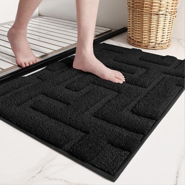 Color G Black Bathroom Rugs   Refresh Your Bathroo...