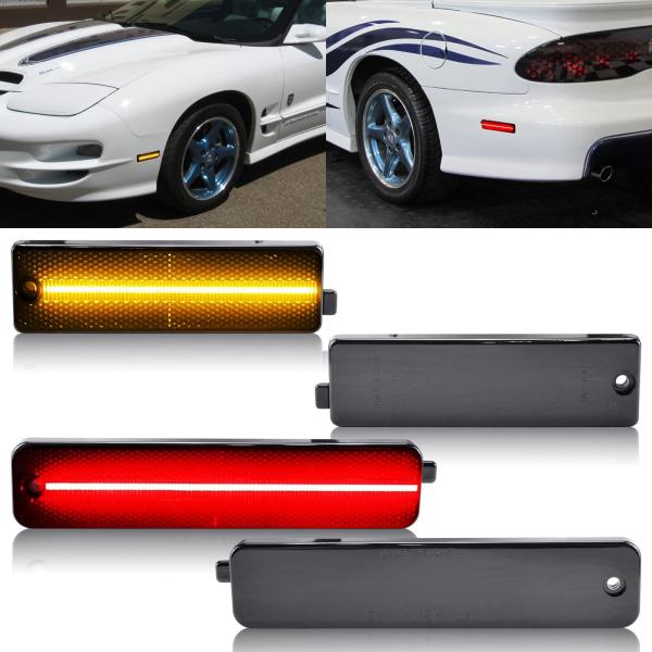 【並行輸入品】YOMTOVM LEDサイドマーカーライトキット スモークレンズ アンバー フロント ...