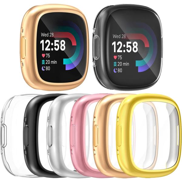 Wugongyan ケース Fitbit Versa 4 / Fitbit Sense 2対応 スク...